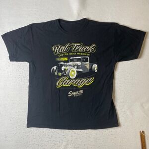 Snap-on Tools Rat Truck Custom Built Machines Graphic T-Shirt Black Mens XL‎